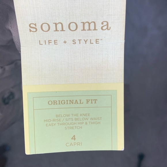 NWT Sonoma Mid-rise original fit Stretch Capris 4 - Picture 6 of 10